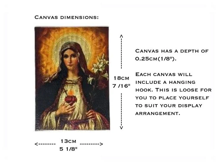 Our Lady of Sorrows, Home Altar, Canvas Image, Devotional Décor, Venerated Mary, Spiritual Artwork, Rosary Image, Catholic, Virgin Mary - Image 3