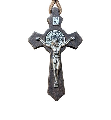 Dark brown Wooden Paracord Rosary, Rugged Rosary, Kids, Handmade, Catholic Baptism, Communion, Confirmation, Cord Rosary, St Benedict Crucifix - Image 3