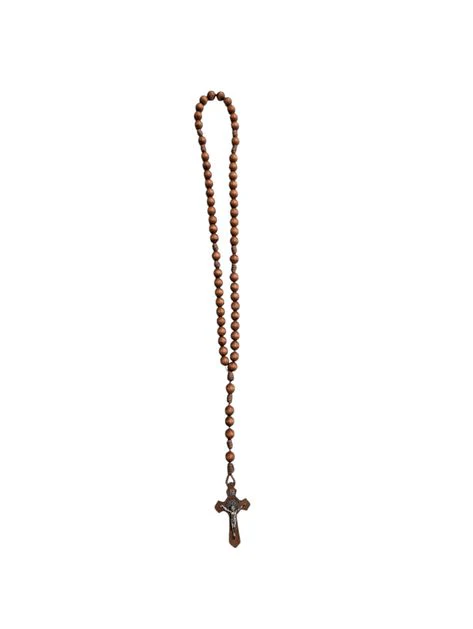 Light brown Wooden Paracord Rosary, Rugged Rosary, Kids, Handmade, Catholic Baptism, Communion, Confirmation, Cord Rosary, St Benedict Crucifix - Image 7