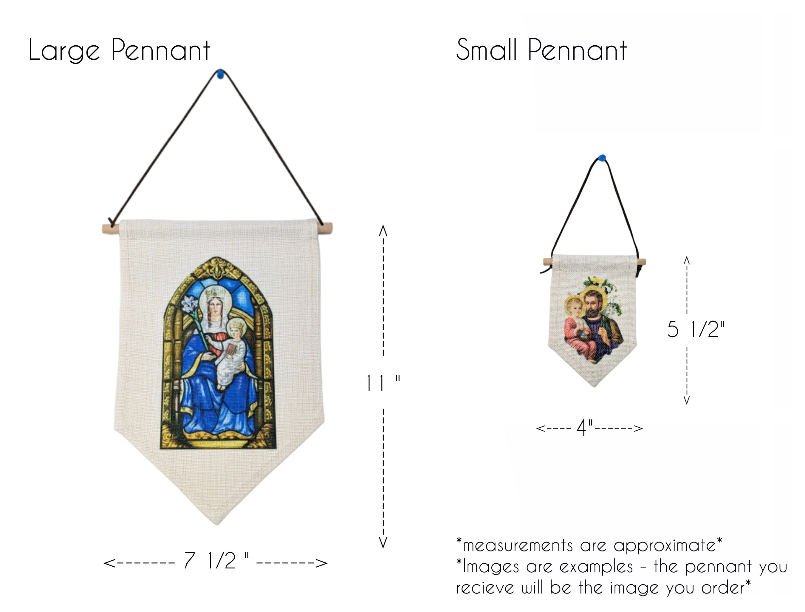 Our Lady of Walsingham Pennant, Mini Banner, Catholic Religious Sacramental, Devotional, Pilgrimage, Rosary, Oratory Prayer, Prayer Corner - Image 5