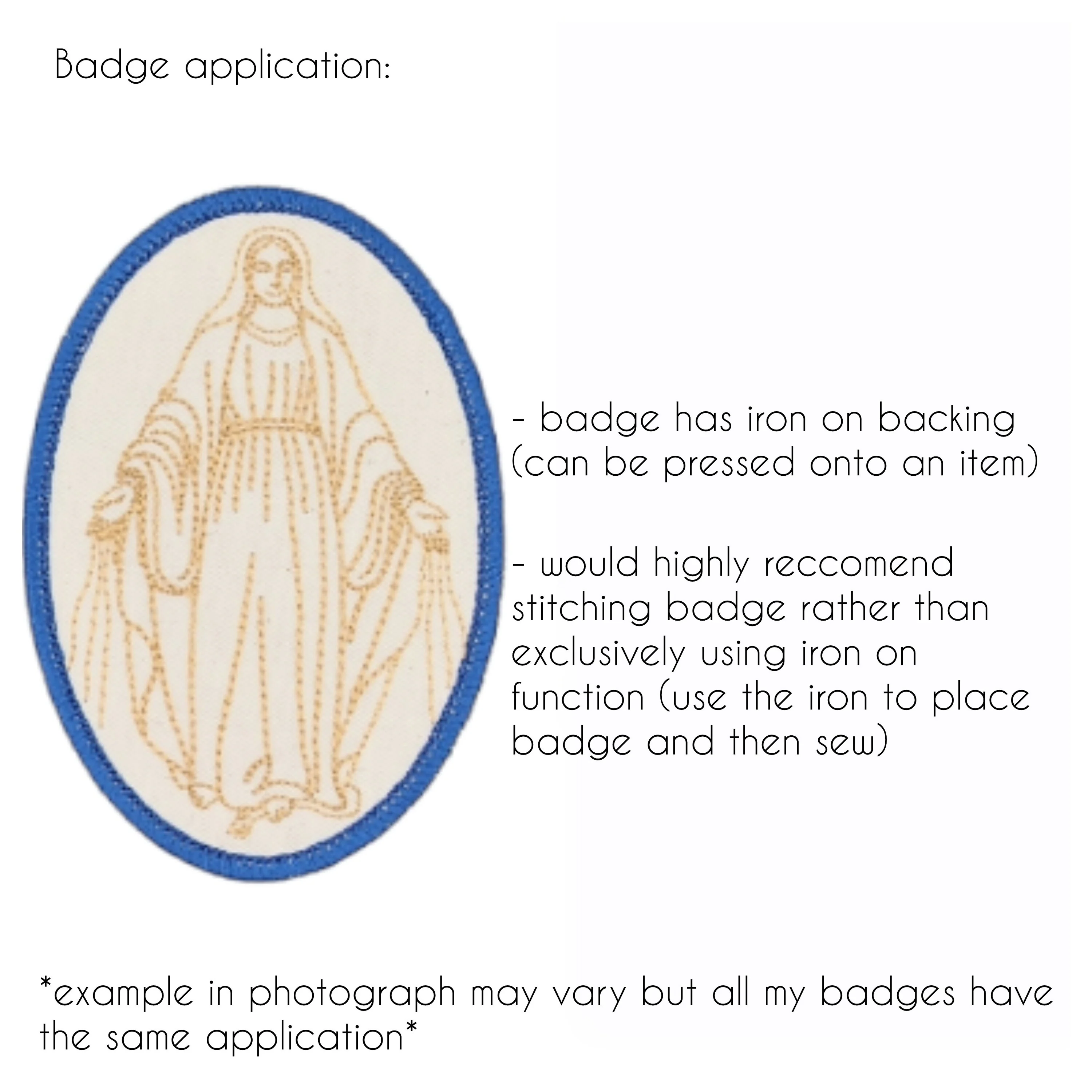 St Michael Badge, Saint Michel Icon, Archangel patch, Religious gift, sew on badge, iron on, Pilgrimadge, Patron saint of Law Enforcement - Image 4
