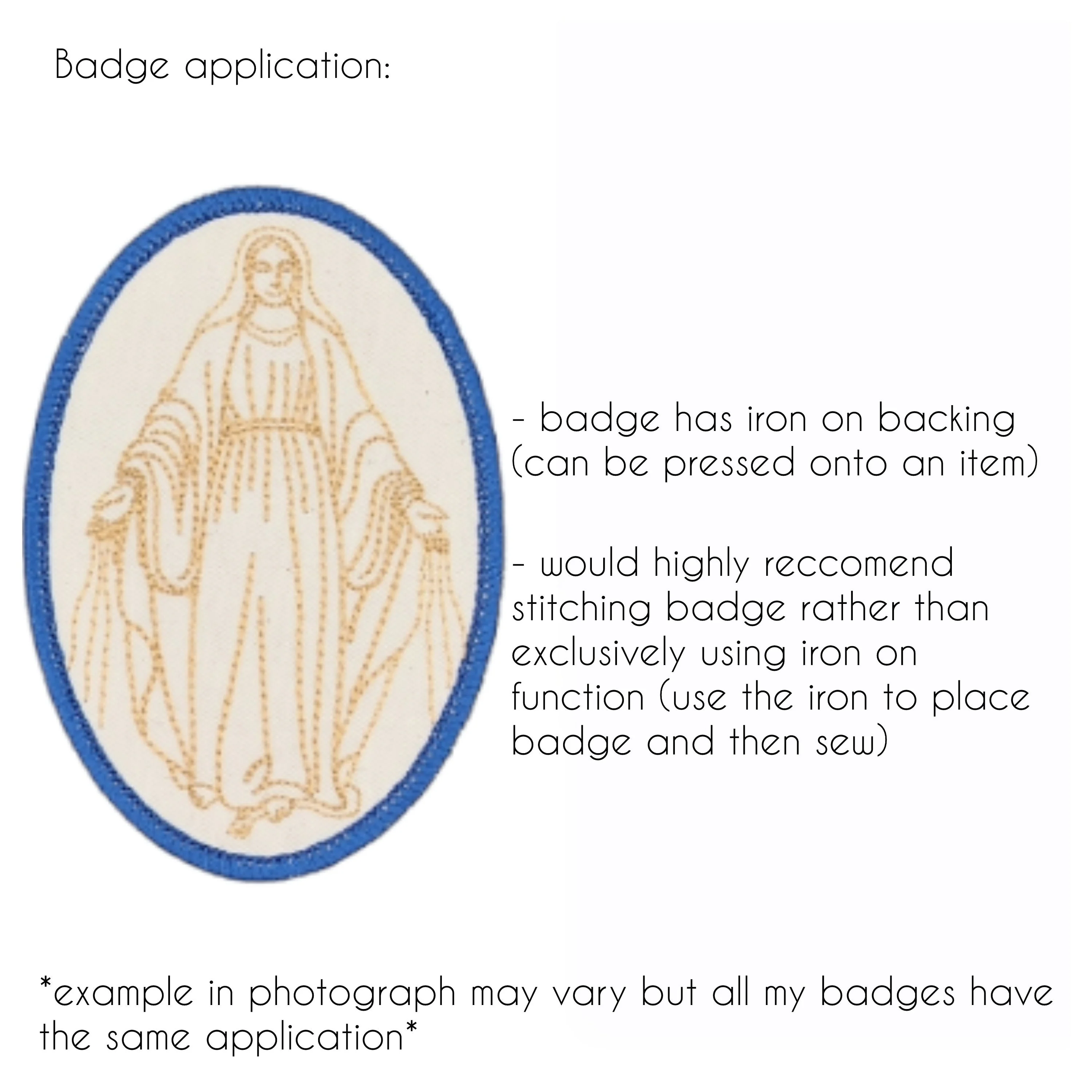 The Annunciation Orphrey, Our Lady, Iron on Patch, Vestment making, Embroidered, Ecclesiastical vestment making, The Annunciation of Mary - Image 3